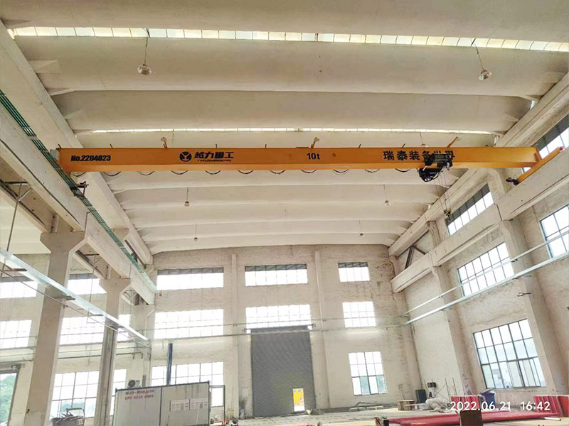 10t歐式單梁起重機在安徽某塑膠企業中的應用